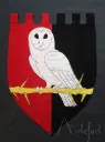 Shield-shaped banner
