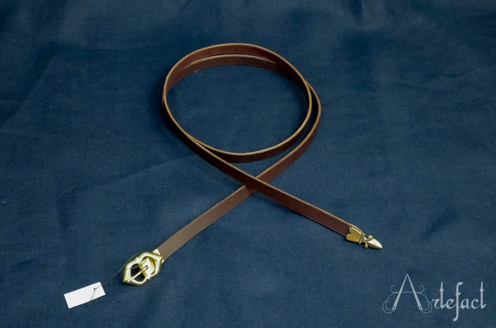 Ceinture cuir - V2 (Rouge foncé)